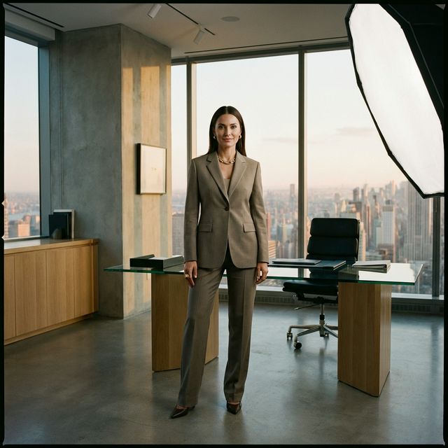 Fashion style portrait of a female real estate agent